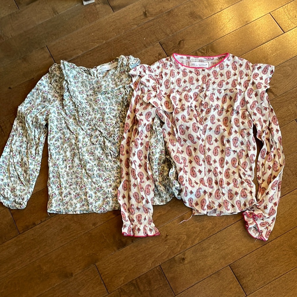 Size 11-12 Zara Blouses … absolutley adorable (lot of 2)